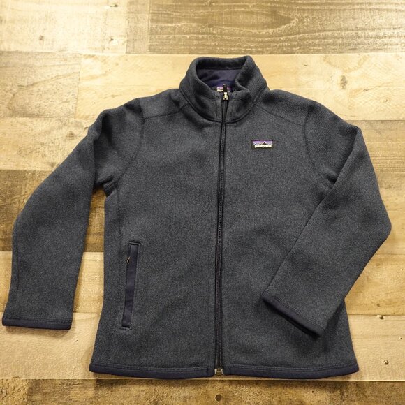 Patagonia Better Sweater 1/4 Zip Fleece pullover boy's extra small new navy